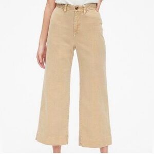GAP High Rise Wide-Leg Crop Khaki Jeans